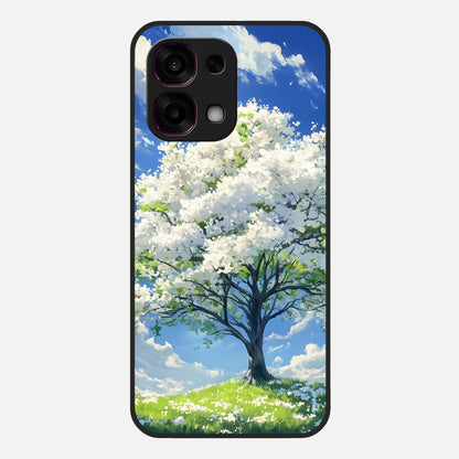  Blossom Sky Serenity Glass Case For Oppo F31 5G back cover – full design glossy printed glass finish