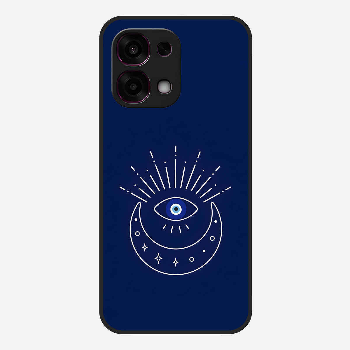  Blue Evil Eye Glass Case For Oppo F31 5G back cover – full design glossy printed glass finish
