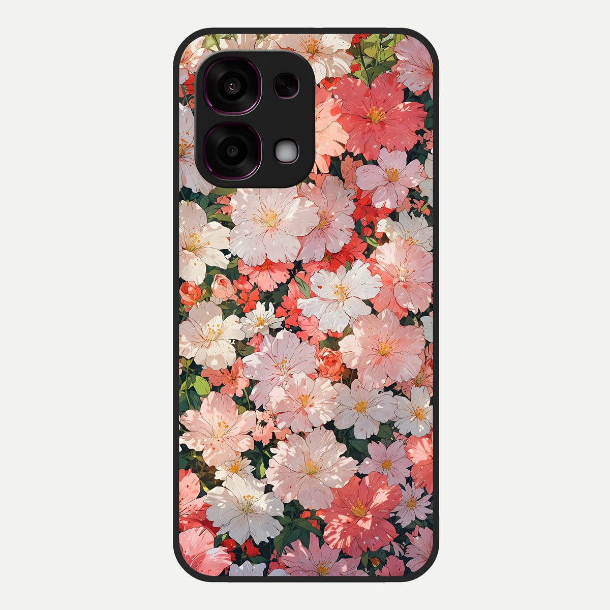  Blush Bloom Field Glass Case For Oppo F31 5G back cover – full design glossy printed glass finish