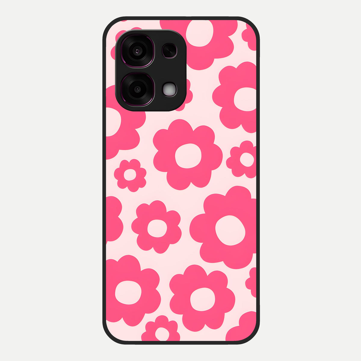  Blush Flower Pop Glass Case For Oppo F31 5G back cover – full design glossy printed glass finish