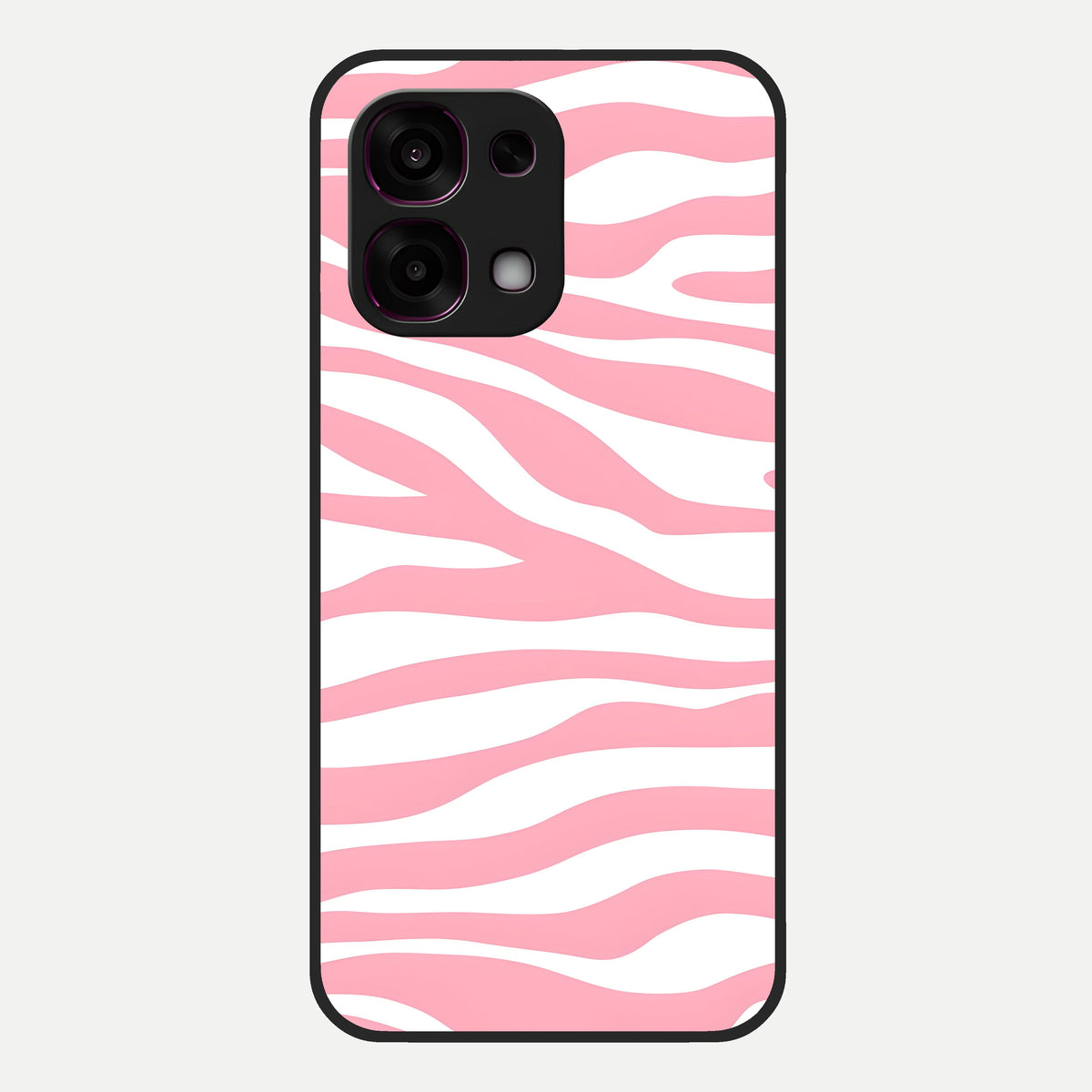  Blush Zebra Flow Glass Case For Oppo F31 5G back cover – full design glossy printed glass finish
