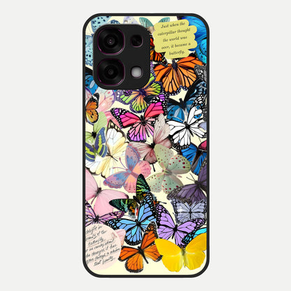  Butterflies Petal Dream Glass Case For Oppo F31 5G back cover – full design glossy printed glass finish