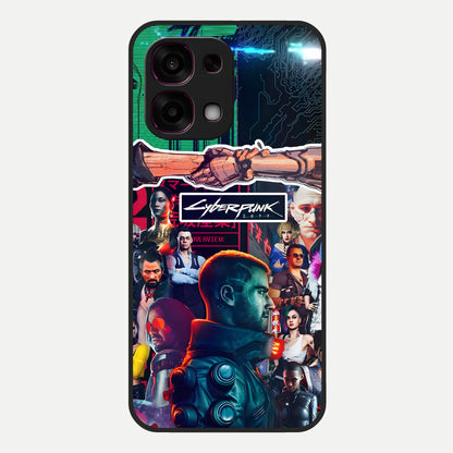  CYBERPUNK Legacy Glass Case For Oppo F31 5G back cover – full design glossy printed glass finish
