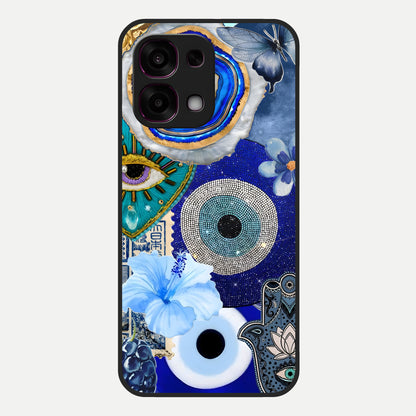  Celestial Blue Vision Glass Case For Oppo F31 5G back cover – full design glossy printed glass finish