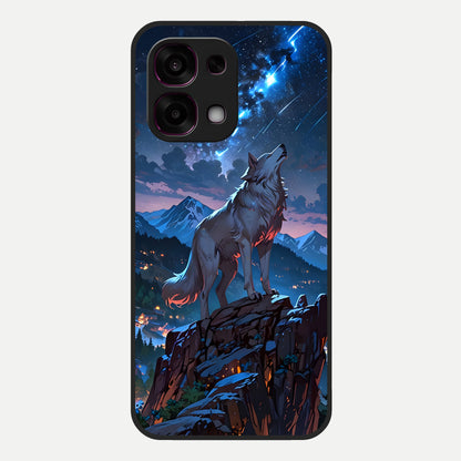  Celestial Wolf Howl Glass Case For Oppo F31 5G back cover – full design glossy printed glass finish