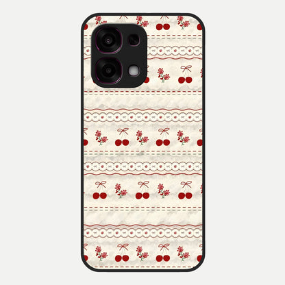 Cherry Bloom Charm Glass Case For Oppo F31 5G back cover – full design glossy printed glass finish