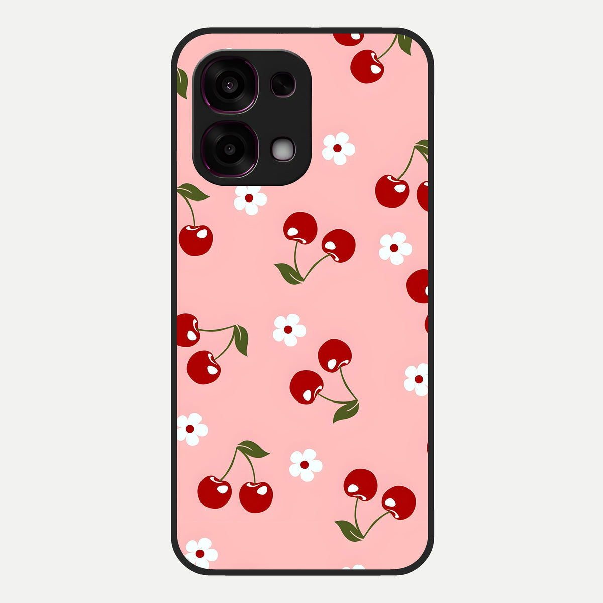  Cherry Love Mood Glass Case For Oppo F31 5G back cover – full design glossy printed glass finish
