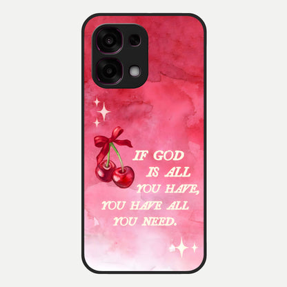  Cherry Quote Glass Case For Oppo F31 5G back cover – full design glossy printed glass finish