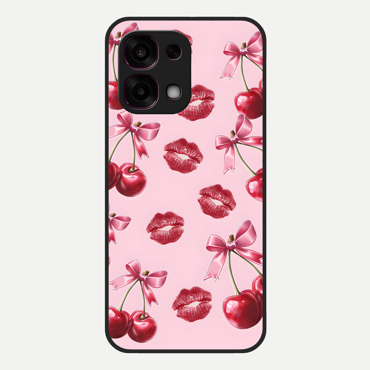  Cherry With Lips Glass Case For Oppo F31 5G back cover – full design glossy printed glass finish