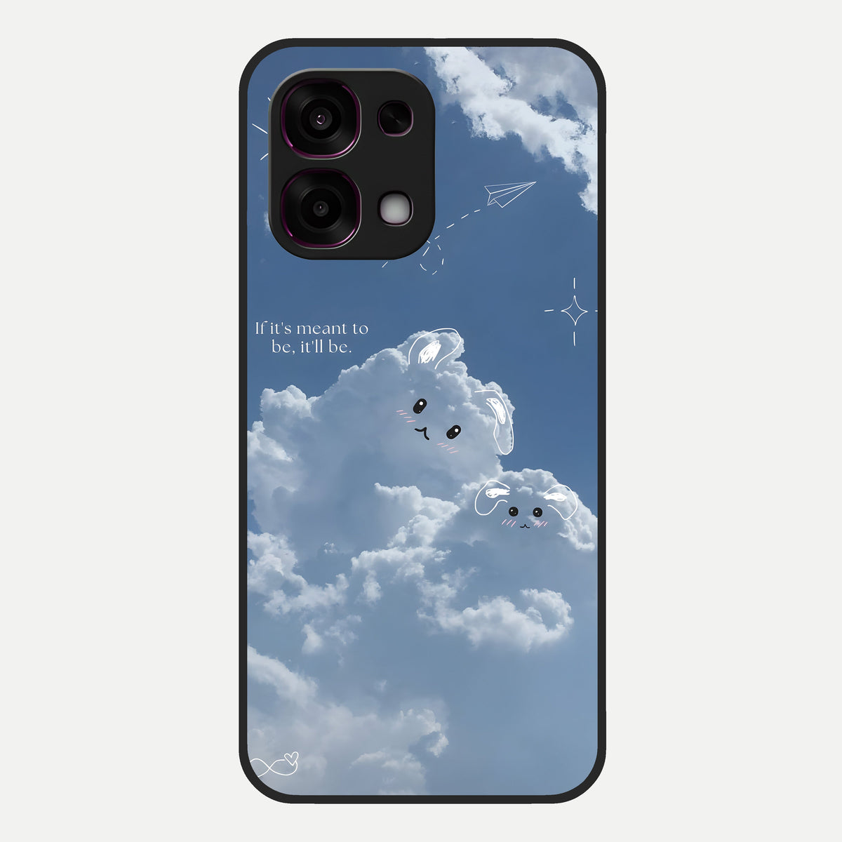  Cloud Bunny Dreams Glass Case For Oppo F31 5G back cover – full design glossy printed glass finish