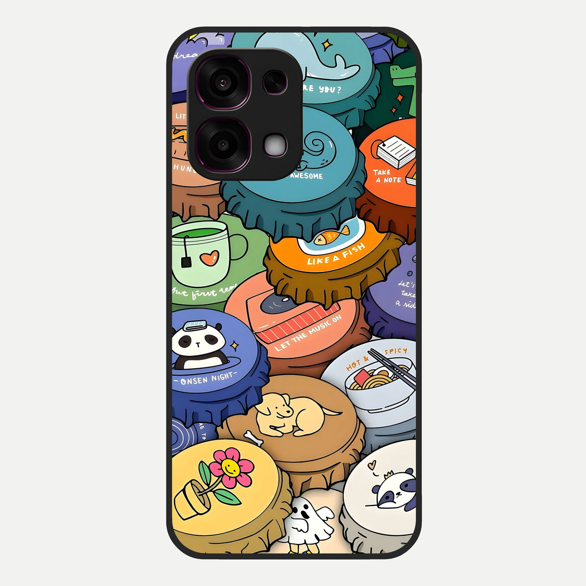  Coins Patterns Glass Case For Oppo F31 5G back cover – full design glossy printed glass finish