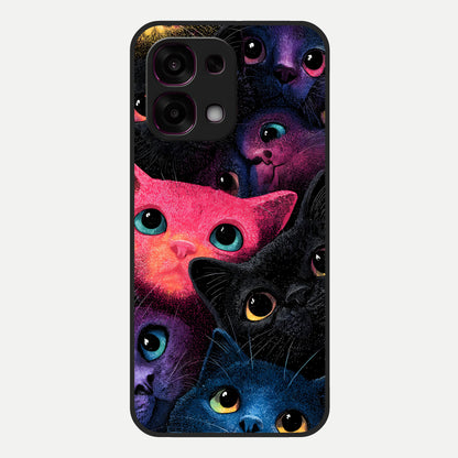  Cosmic Cats Dreams Glass Case For Oppo F31 5G back cover – full design glossy printed glass finish