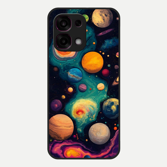  Cosmic Planet Journey Glass Case For Oppo F31 5G back cover – full design glossy printed glass finish