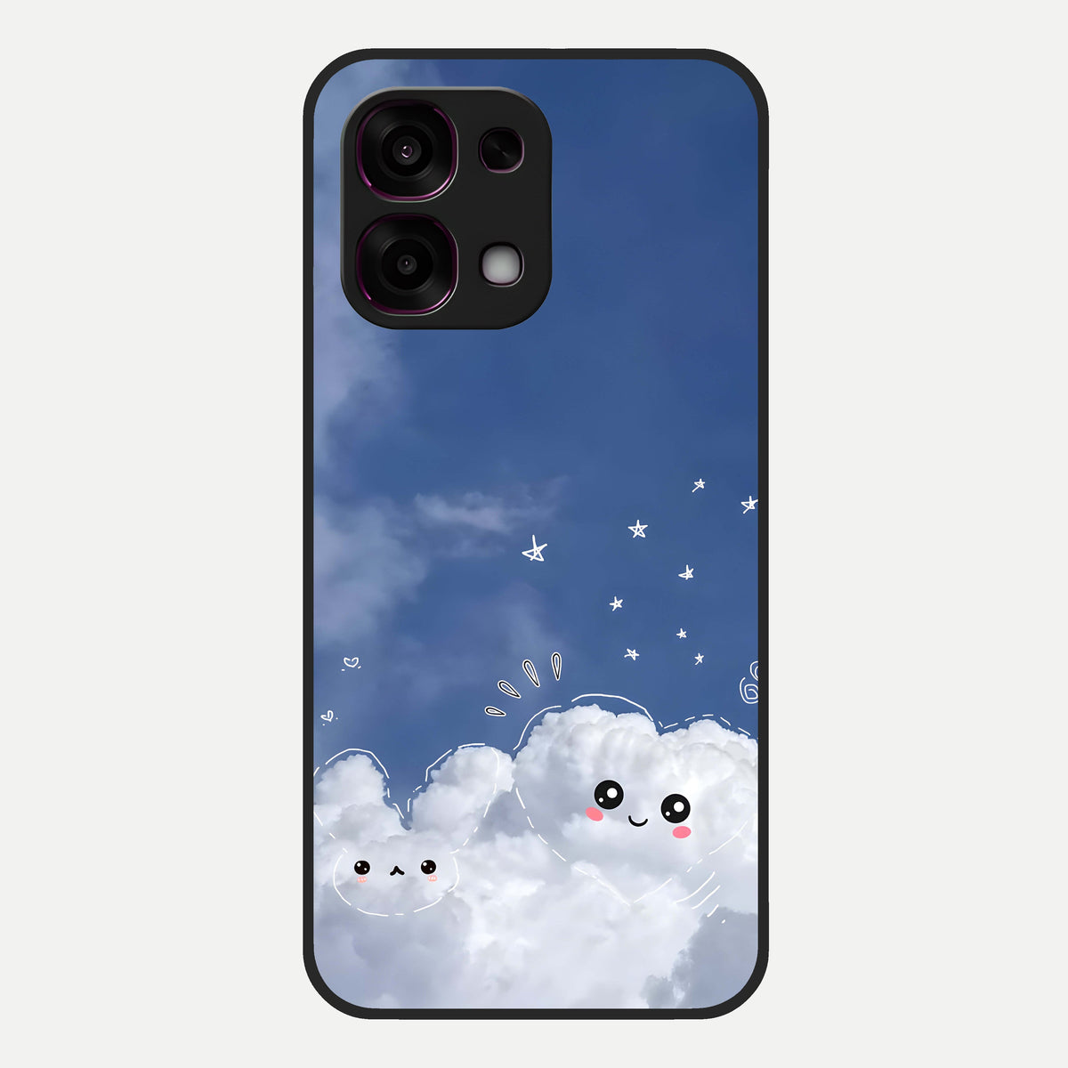  Cute Blossom Cloud Glass Case For Oppo F31 5G back cover – full design glossy printed glass finish
