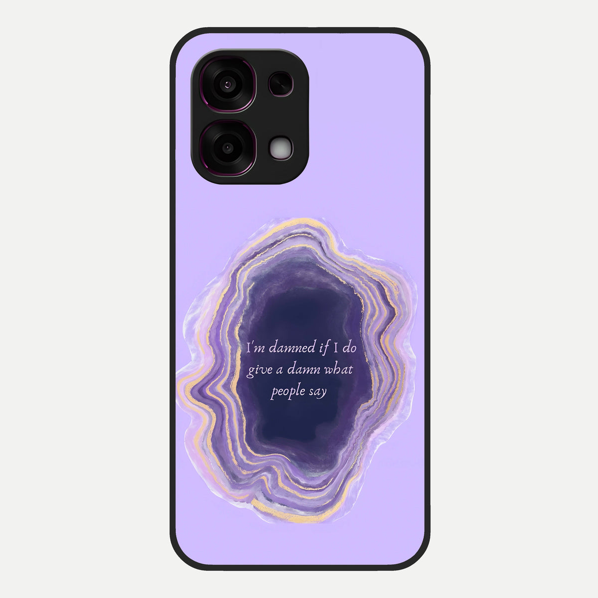  Damned People Quote Glass Case For Oppo F31 5G back cover – full design glossy printed glass finish