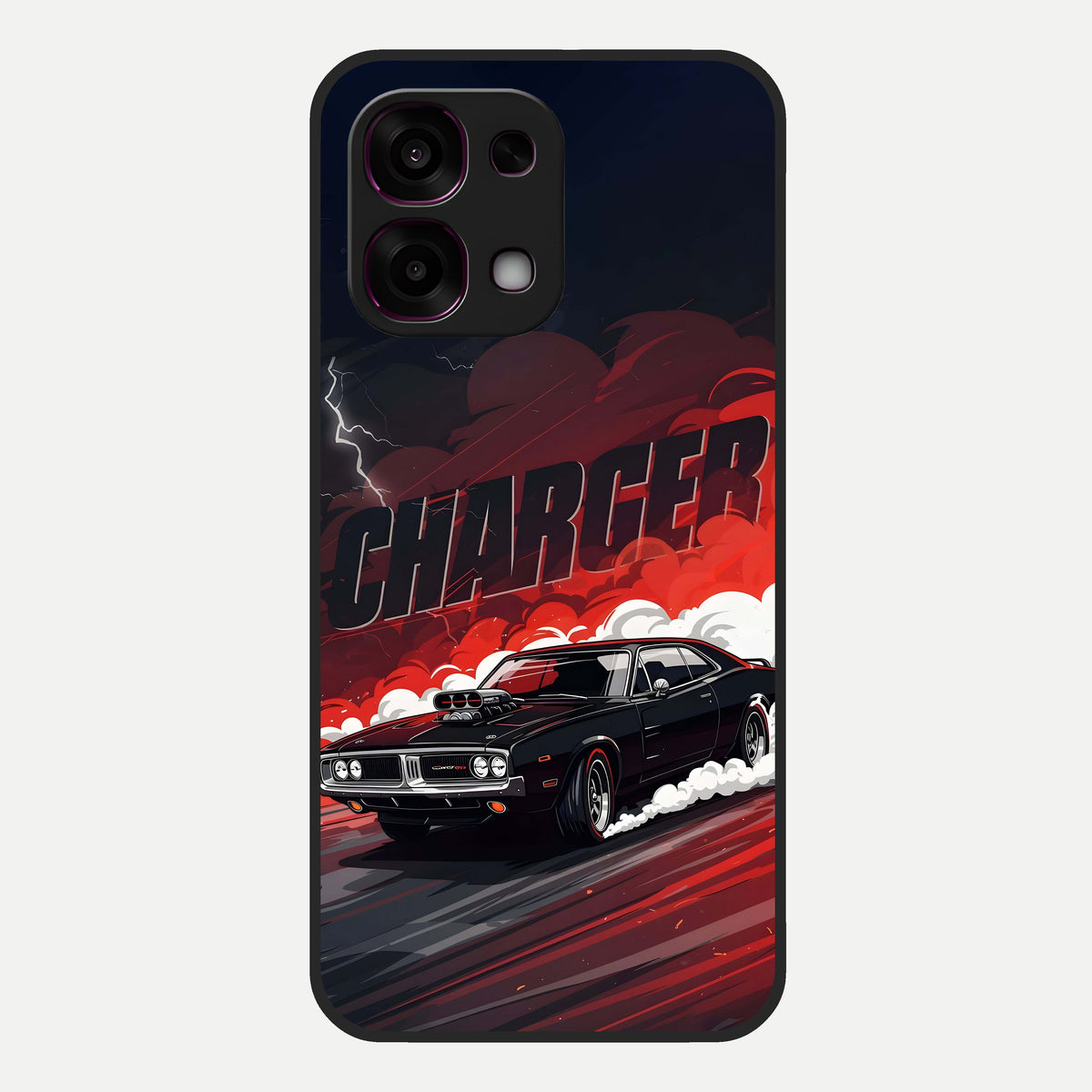  Dark Charger Fury Glass Case For Oppo F31 5G back cover – full design glossy printed glass finish