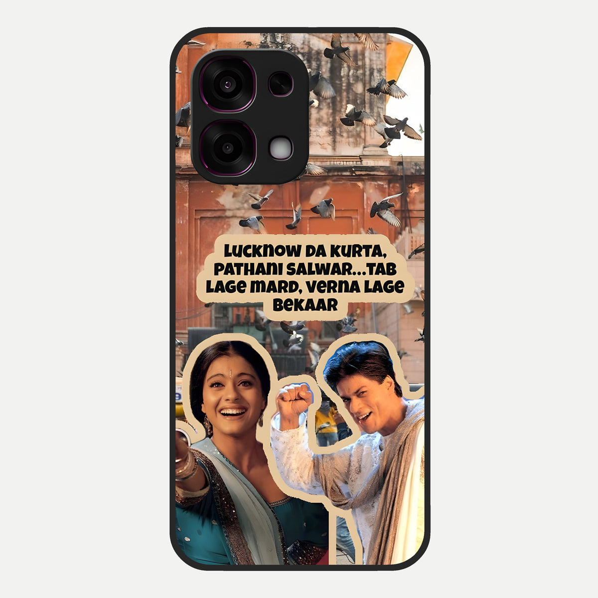  Desi Retro Vibes Glass Case For Oppo F31 5G back cover – full design glossy printed glass finish
