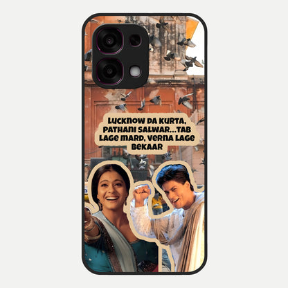  Desi Retro Vibes Glass Case For Oppo F31 5G back cover – full design glossy printed glass finish