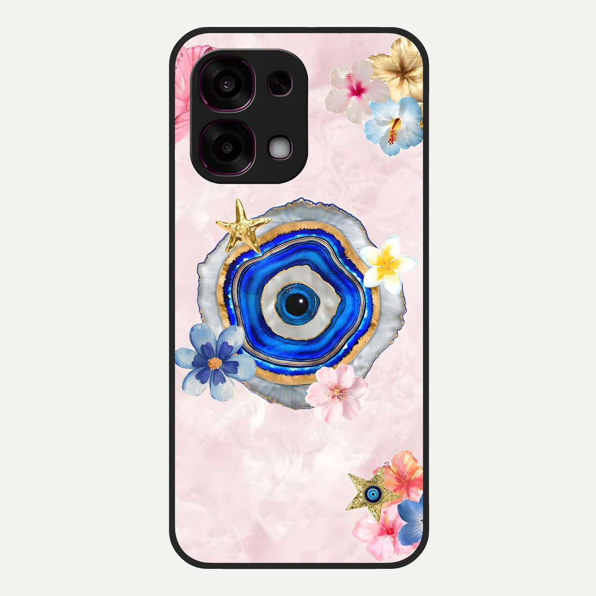  Divine Aura Bloom Glass Case For Oppo F31 5G back cover – full design glossy printed glass finish