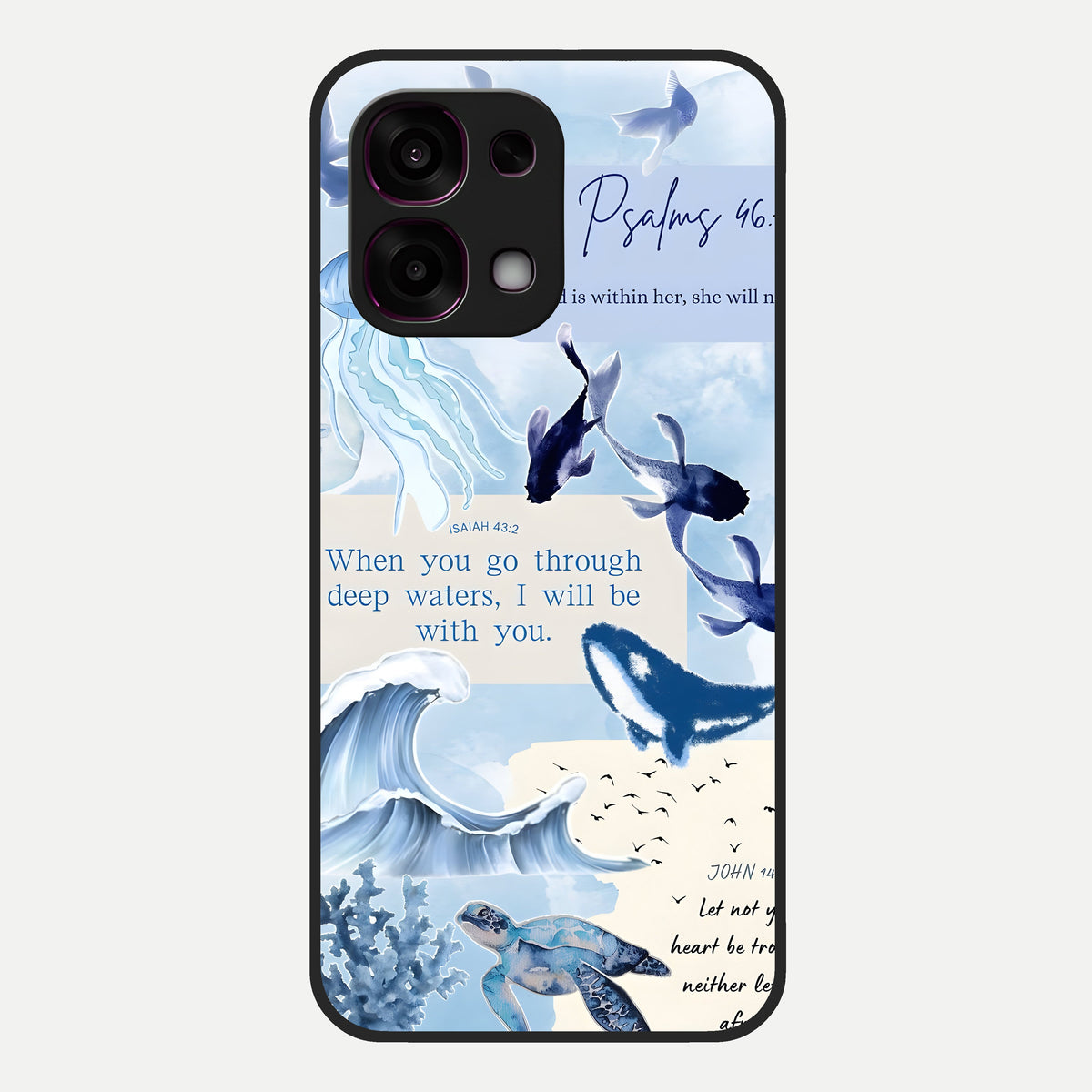  Faithful Ocean Promise Glass Case For Oppo F31 5G back cover – full design glossy printed glass finish
