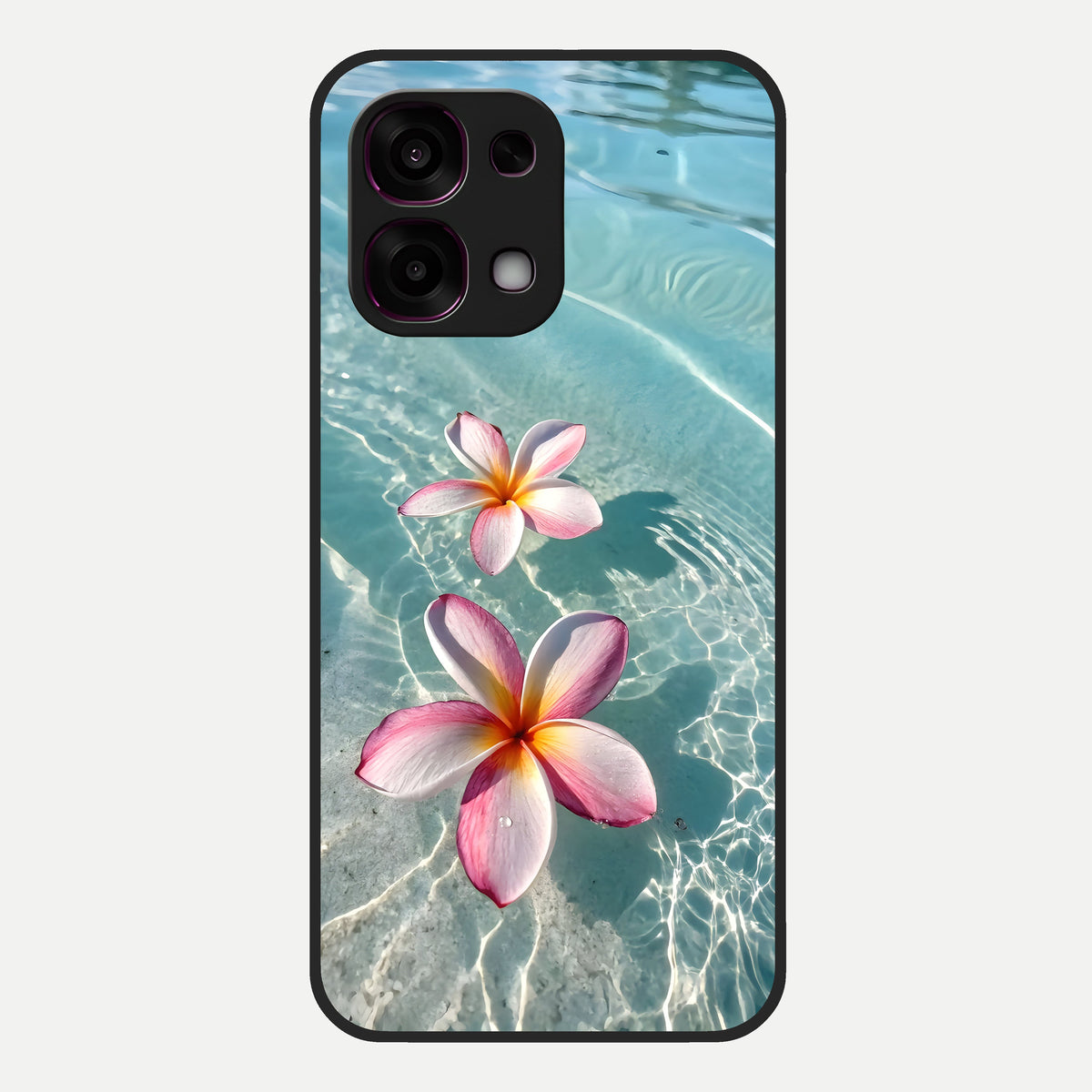  Floating Bloom Bliss Glass Case For Oppo F31 5G back cover – full design glossy printed glass finish