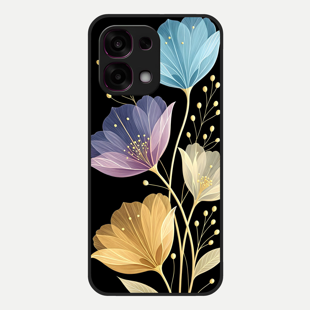  Flower Bloom Glow Glass Case For Oppo F31 5G back cover – full design glossy printed glass finish