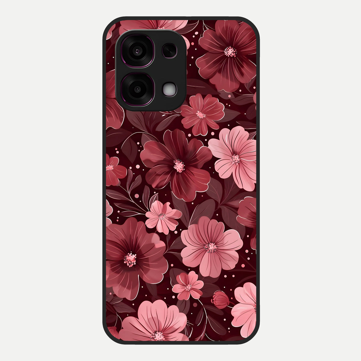  Flower Blush Bloom Glass Case For Oppo F31 5G back cover – full design glossy printed glass finish