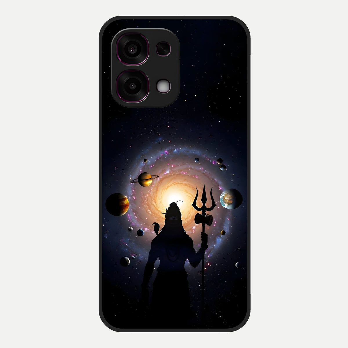  Galactic Shiva Vision Glass Case For Oppo F31 5G back cover – full design glossy printed glass finish
