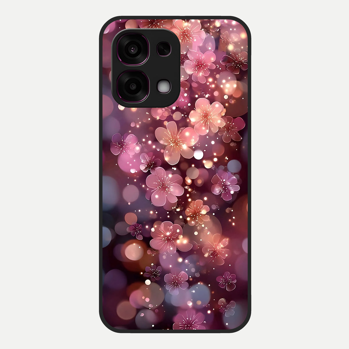 Glowing Petal Bliss Glass Case For Oppo F31 5G back cover – full design glossy printed glass finish