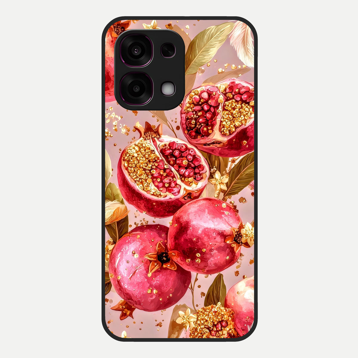  Golden Bloom Glow Glass Case For Oppo F31 5G back cover – full design glossy printed glass finish