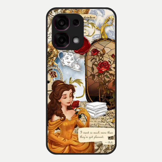  Golden Dream Belle Glass Case For Oppo F31 5G back cover – full design glossy printed glass finish