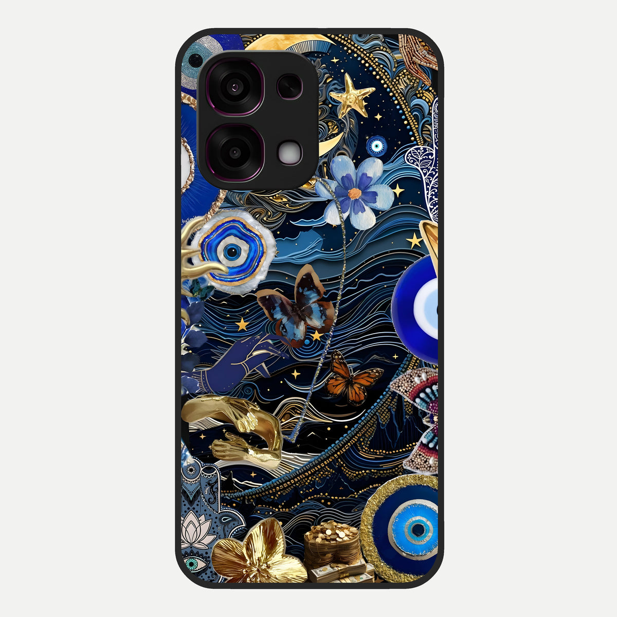  Golden Moon Magic Glass Case For Oppo F31 5G back cover – full design glossy printed glass finish