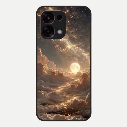  Golden Sky Dream Glass Case For Oppo F31 5G back cover – full design glossy printed glass finish
