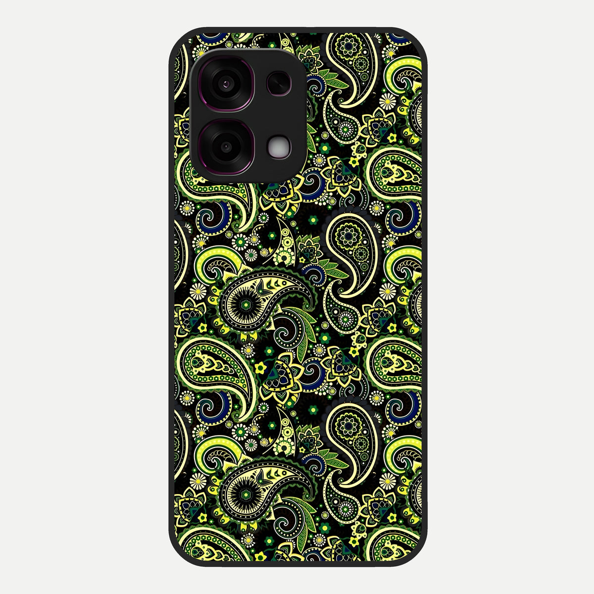  Green Lemon Glass Case For Oppo F31 5G back cover – full design glossy printed glass finish