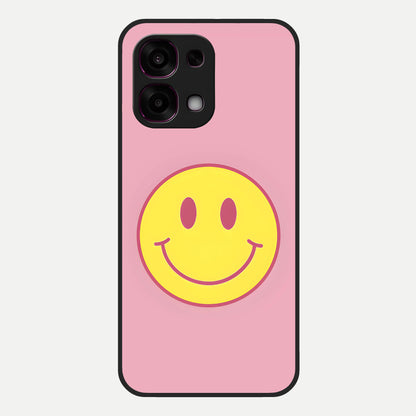  Happy Pink Mood Glass Case For Oppo F31 5G back cover – full design glossy printed glass finish
