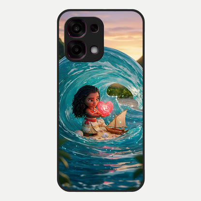  Heart of Ocean Glass Case For Oppo F31 5G back cover – full design glossy printed glass finish