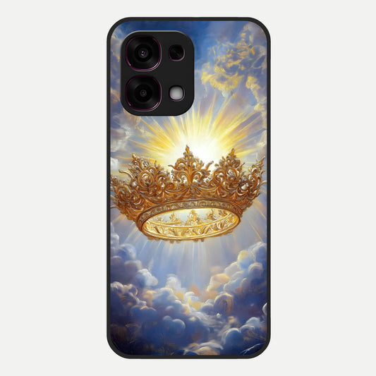  Heavenly Crown Light Glass Case For Oppo F31 5G back cover – full design glossy printed glass finish