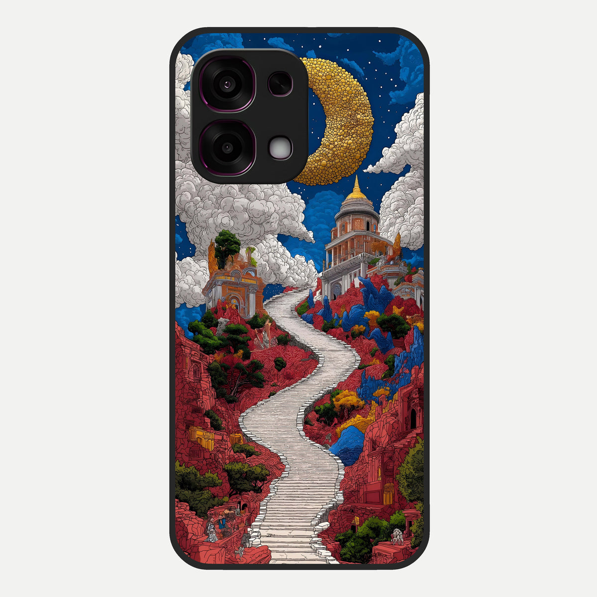  Heavenly Moon Path Glass Case For Oppo F31 5G back cover – full design glossy printed glass finish