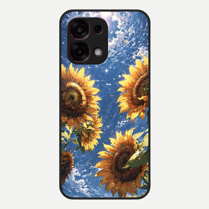  Heavenly Sunflower Rise Glass Case For Oppo F31 5G back cover – full design glossy printed glass finish