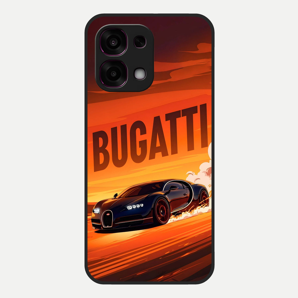  Inferno Bugatti Storm Glass Case For Oppo F31 5G back cover – full design glossy printed glass finish