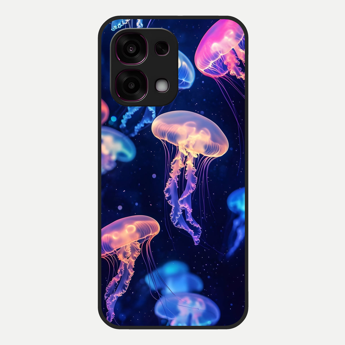  Jellyfish Pattern Glass Case For Oppo F31 5G back cover – full design glossy printed glass finish