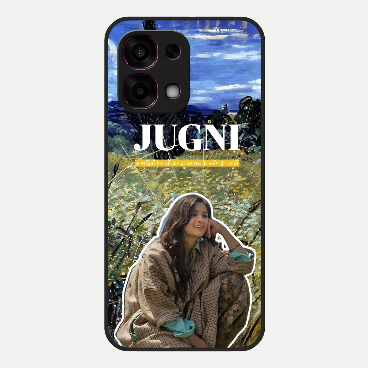 Jugni Soul Vibes Glass Case For Oppo F31 5G back cover – full design glossy printed glass finish
