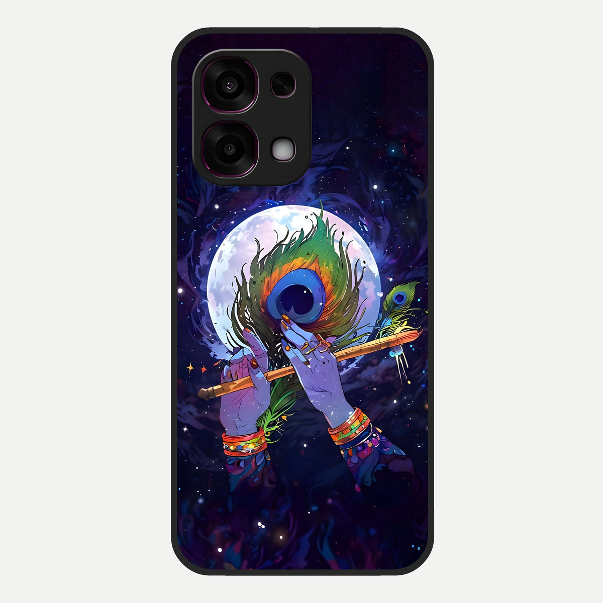  Krishna Hands Art Glass Case For Oppo F31 5G back cover – full design glossy printed glass finish