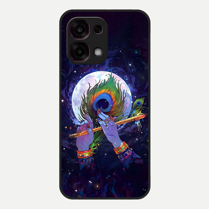  Krishna Hands Art Glass Case For Oppo F31 5G back cover – full design glossy printed glass finish