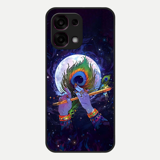  Krishna Hands Art Glass Case For Oppo F31 5G back cover – full design glossy printed glass finish