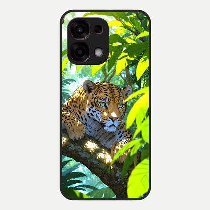  Leopard in Jungle Glass Case For Oppo F31 5G back cover – full design glossy printed glass finish
