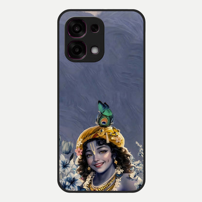  Lord Krishna Glass Case For Oppo F31 5G back cover – full design glossy printed glass finish
