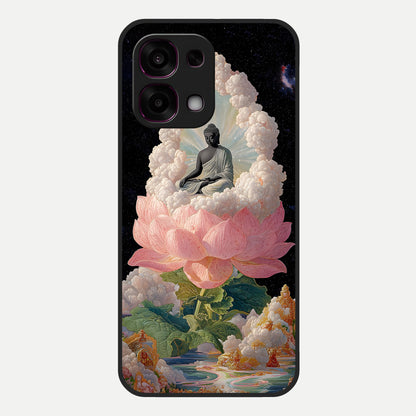  Lotus Divine Peace Glass Case For Oppo F31 5G back cover – full design glossy printed glass finish