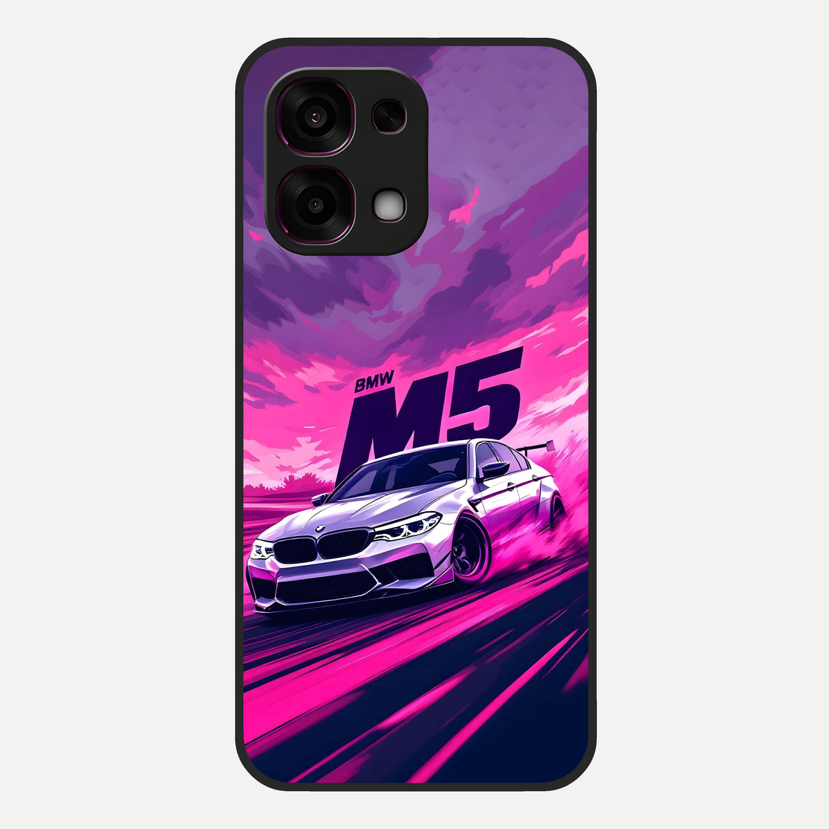  MS Neon Car Glass Case For Oppo F31 5G back cover – full design glossy printed glass finish