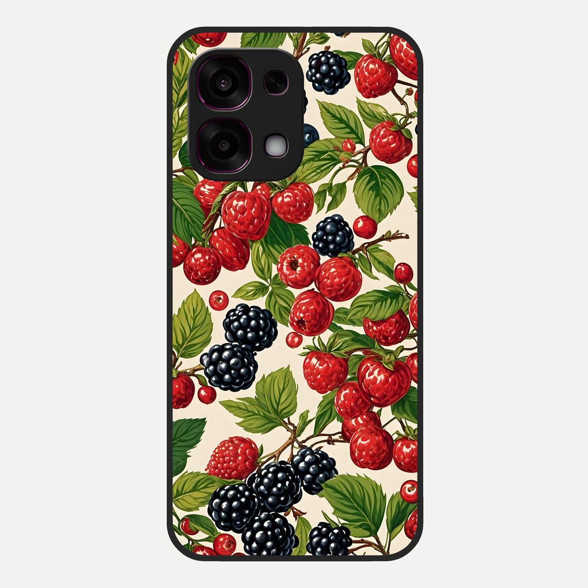  Mixed Berry Collage Glass Case For Oppo F31 5G back cover – full design glossy printed glass finish